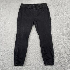 Judy Blue Jeans Women 14W Black Skinny Fit Pull On Stretch Denim JB88263